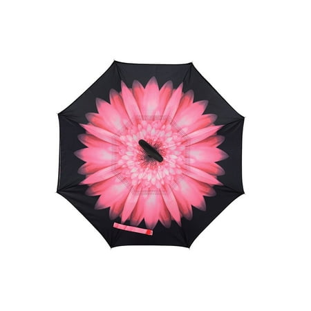 Colorful Piano Keyboard With G-Clef Double Layer Windproof UV Protection Reverse Umbrella With C-Shaped Handle Upside-Down Inverted Umbrella For Car Rain Outdoor